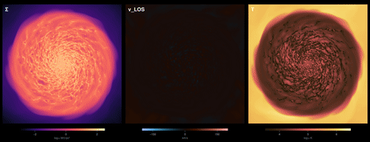 A galaxy tipping from face-on to edge-on and tumbling